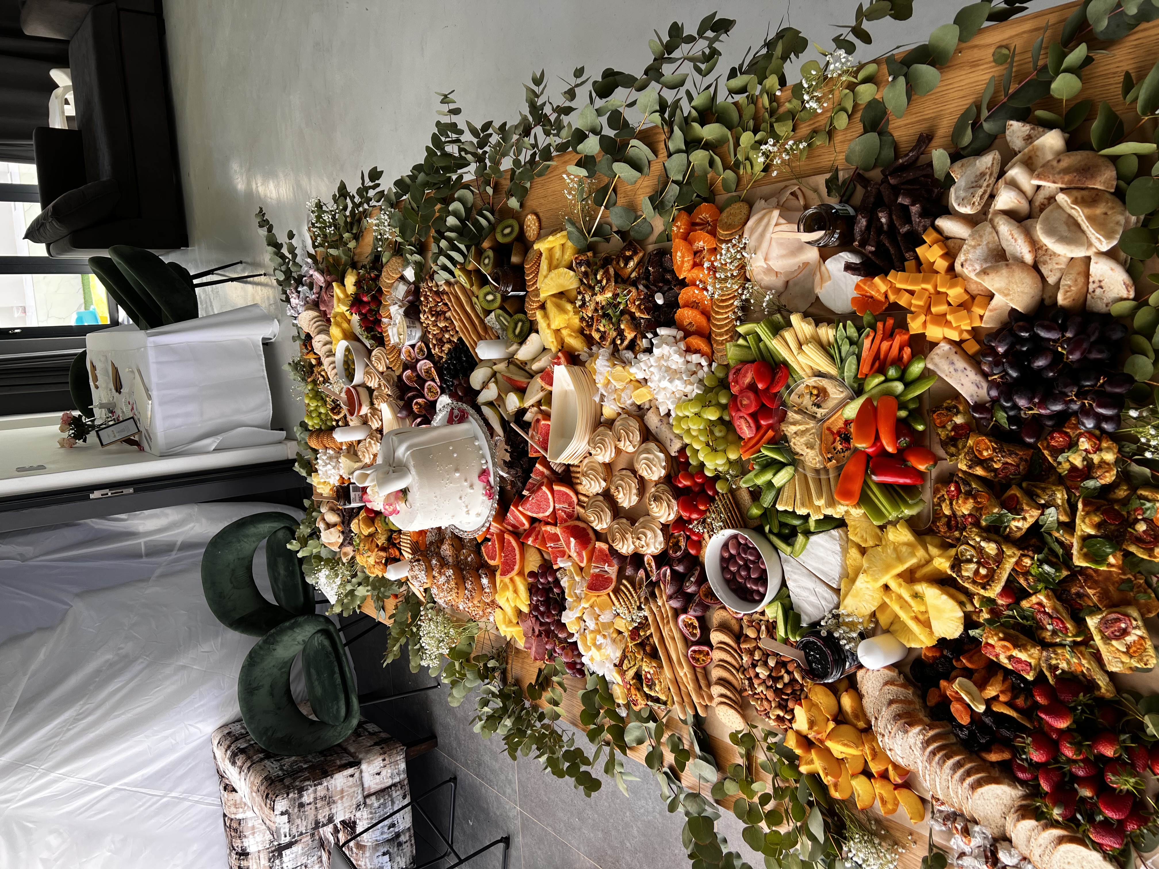 A grazing wall full of seasonal produce